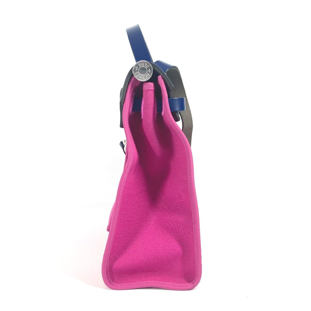HERMES Handbag Toile Officier, Vash Hunter pink With porch Herbag Zip PM 31