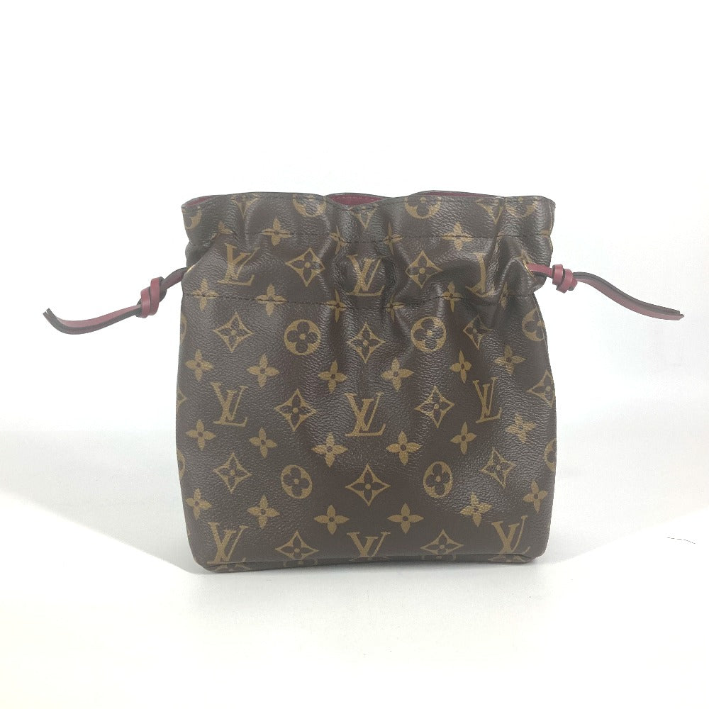 LOUIS VUITTON Pouch Monogram canvas Brown Monogram Drawstring Bag Posh Noe
