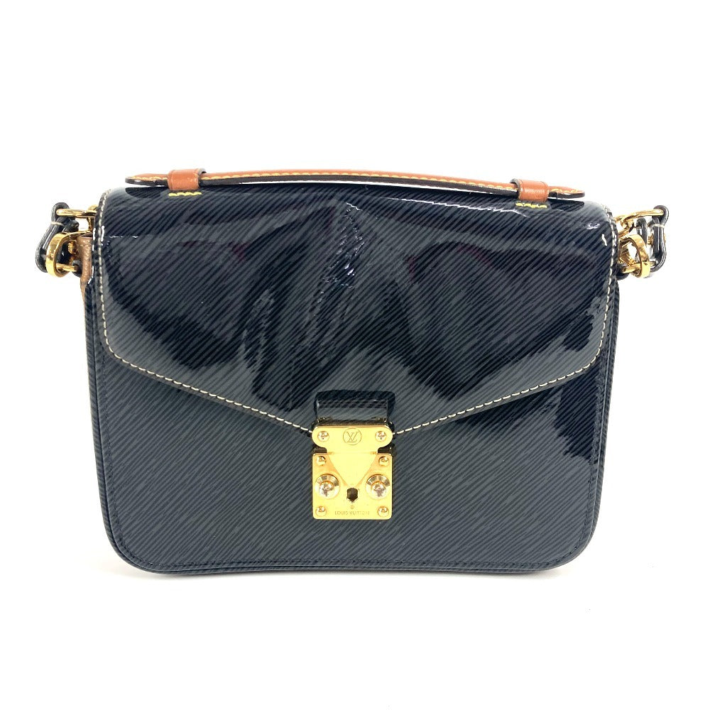 LOUIS VUITTON Shoulder Bag Monogram reverse canvas black Shiny Epi Monogram Reverse Pochette Metis MINI