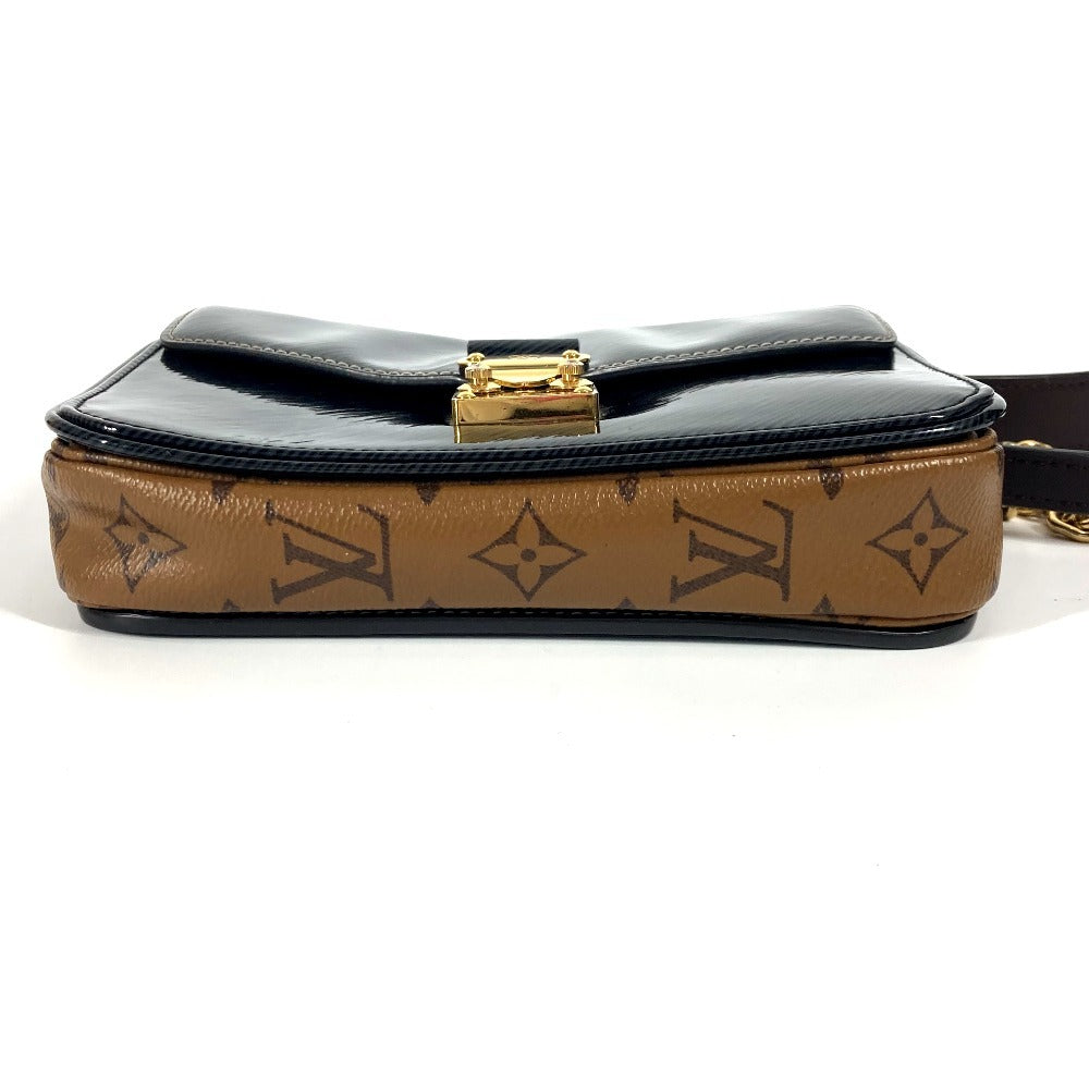 LOUIS VUITTON Shoulder Bag Monogram reverse canvas black Shiny Epi Monogram Reverse Pochette Metis MINI