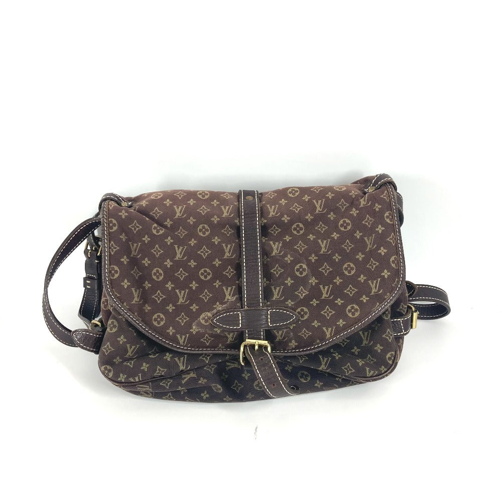LOUIS VUITTON Shoulder Bag Monogram Mini-LinCanvas Brown Monogram mini run Saumur 30 Women