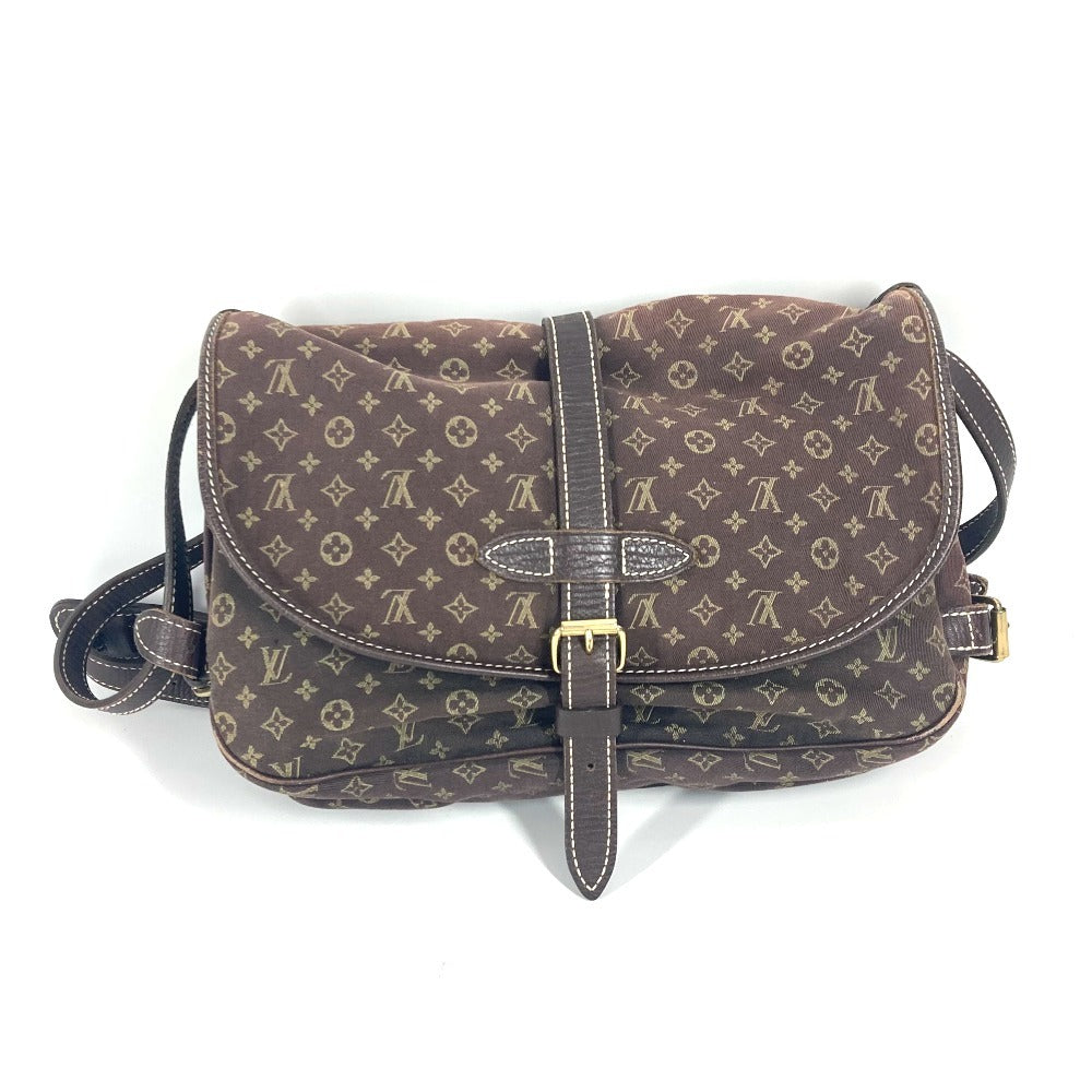 LOUIS VUITTON Shoulder Bag Monogram Mini-LinCanvas Brown Monogram mini run Saumur 30 Women