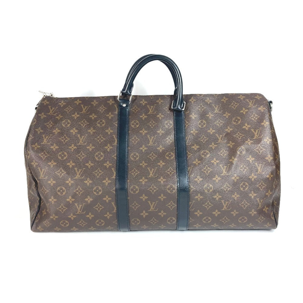 LOUIS VUITTON Boston Duffel bag Monogram macacer canvas Brown Monogram macacer Keepall bandouliere55