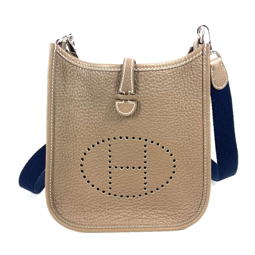 HERMES Shoulder Bag Taurillon Clemence Gray type Evelyn TPM Amazone Long