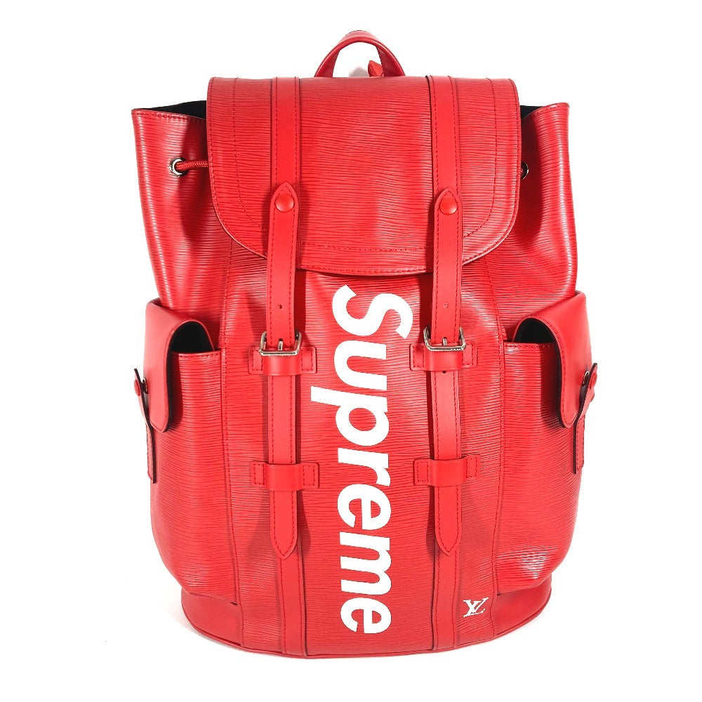 LOUIS VUITTON Backpack Epi Leather Red Supreme SUPREME collaboration Epi Christopher PM