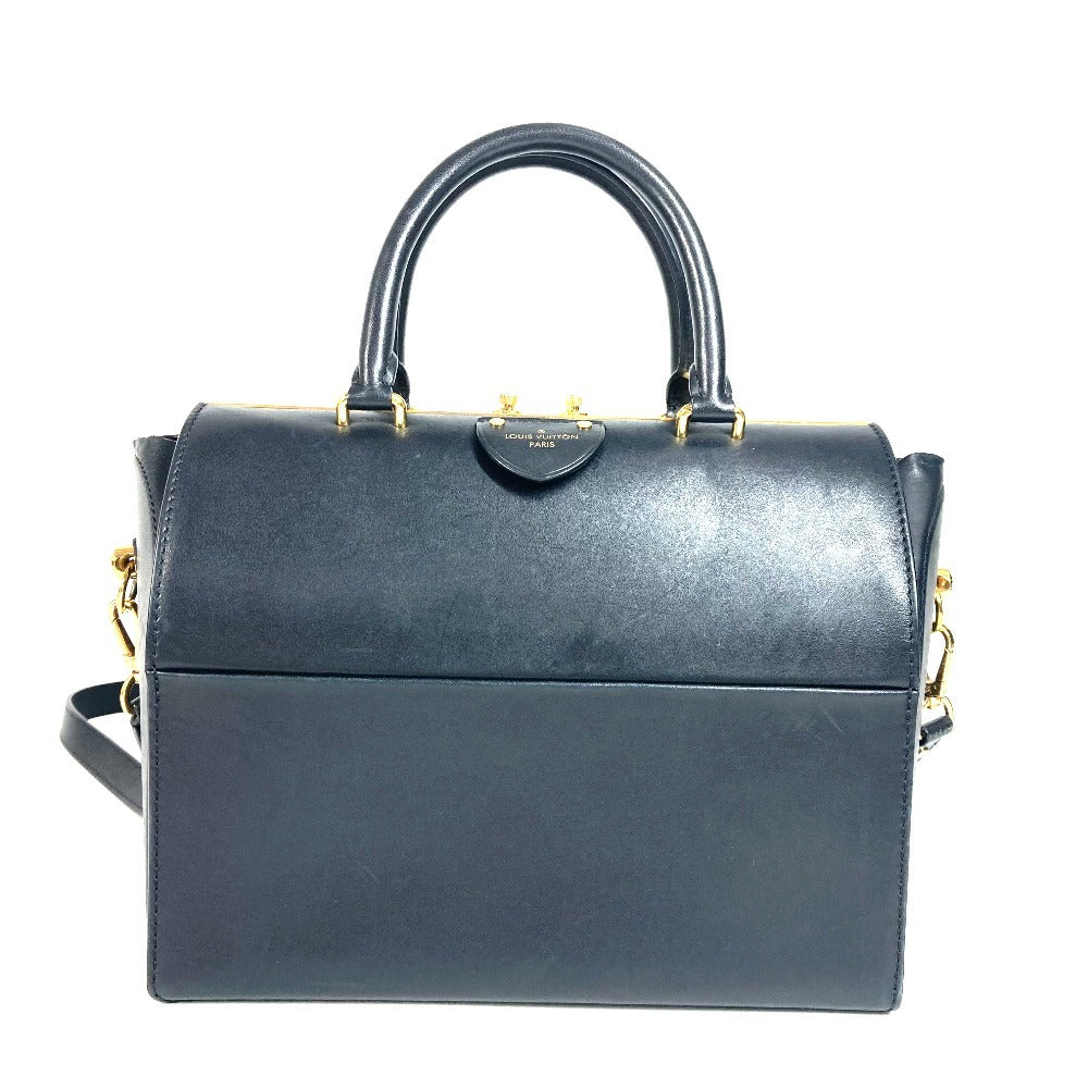 LOUIS VUITTON Handbag leather black Doctor 25