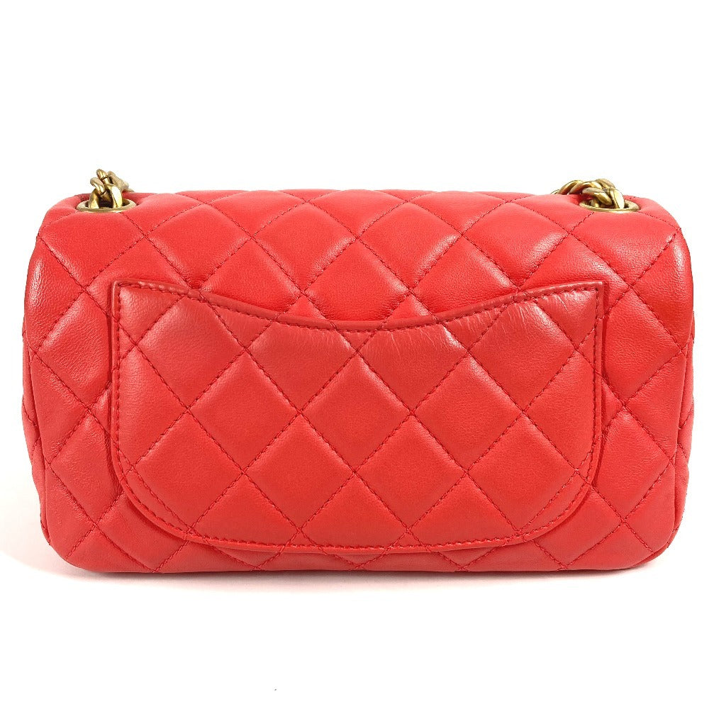 CHANEL Shoulder Bag AS2380 lambskin Red type CC COCO Mark Matelasse Bijou