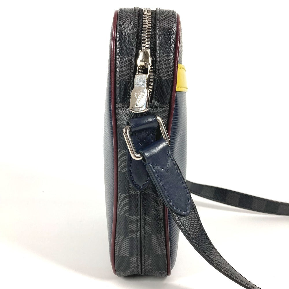 LOUIS VUITTON Shoulder Bag Damier Graphite Canvas, Epi Leather Navy Epidamie Graffit Danube Slim