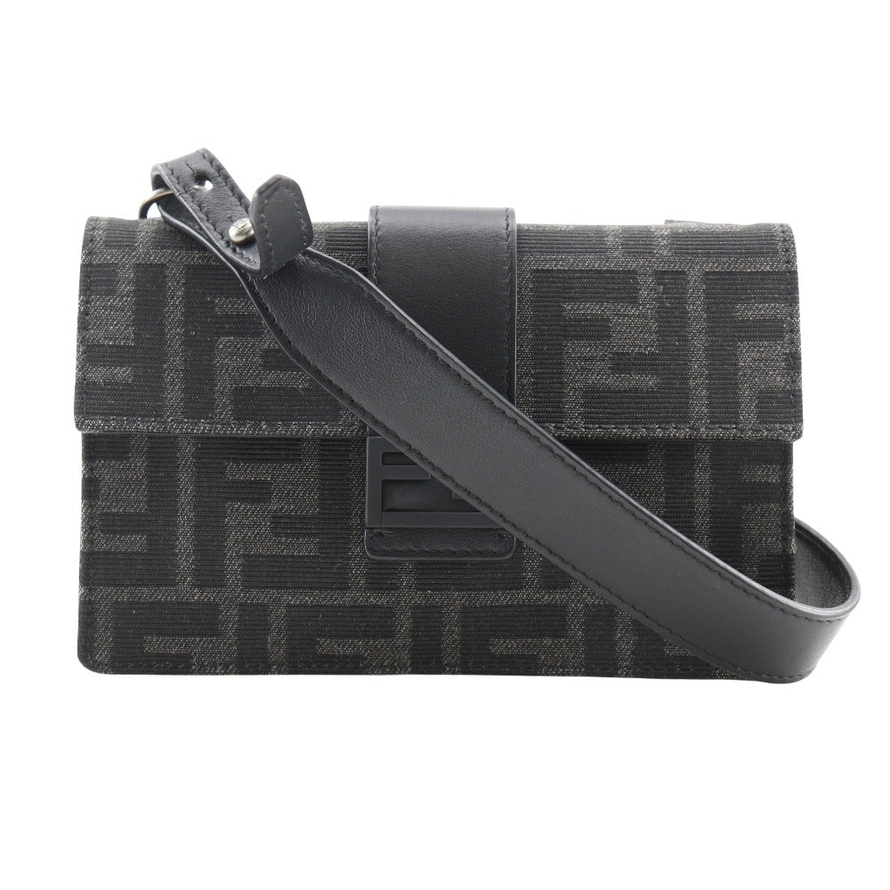 Fendi Marsupio Baguette Nylon CanvasÃLeather Shoulder Bag