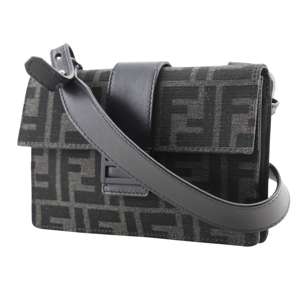 Fendi Marsupio Baguette Nylon CanvasÃLeather Shoulder Bag