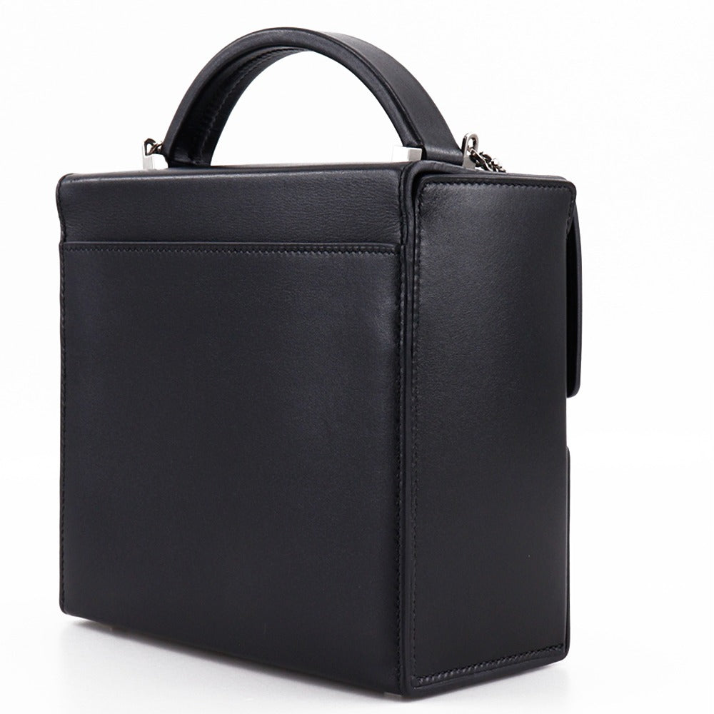 HERMES Shoulder Bag leather black cinematic