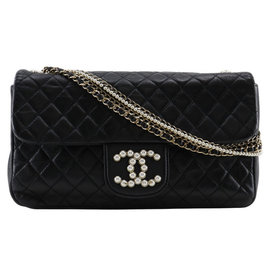 CHANEL Shoulder Bag A39011 lambskin black ChainShoulder Westminster