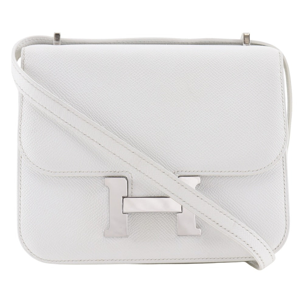 HERMES Shoulder Bag Epsom white Constance Mini 18
