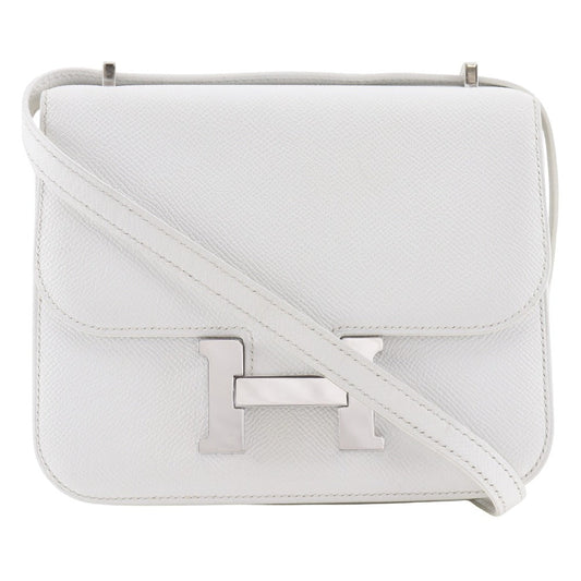 HERMES Shoulder Bag Epsom white Constance Mini 18