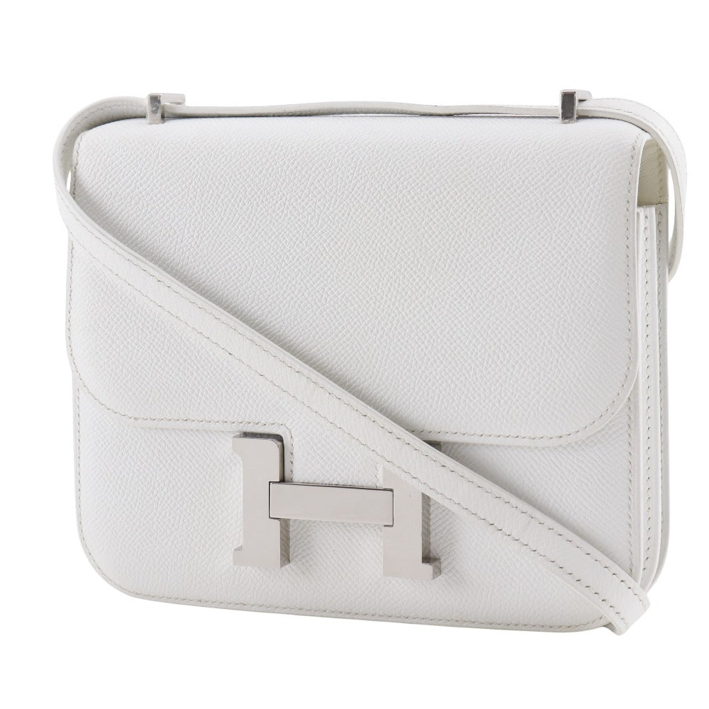 HERMES Shoulder Bag Epsom white Constance Mini 18