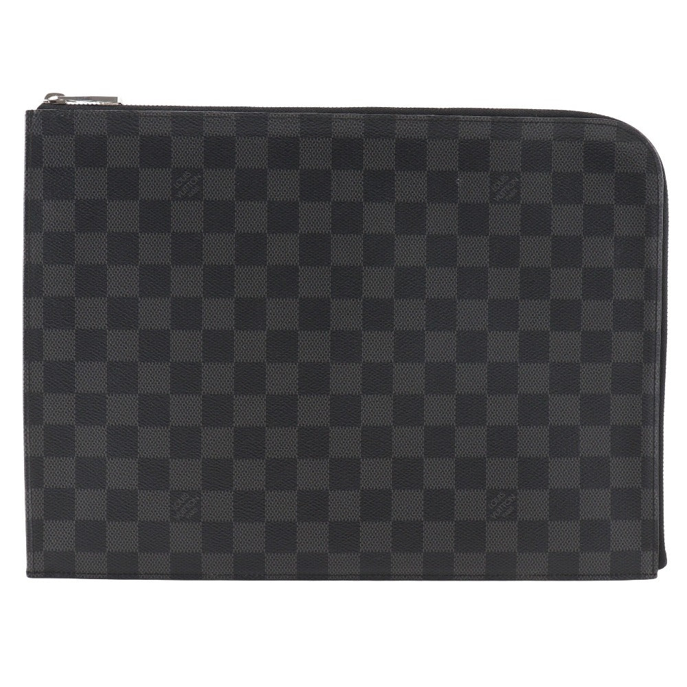 LOUIS VUITTON Clutch bag Damier Grafitto Canvas black Pochette Jules GM mens