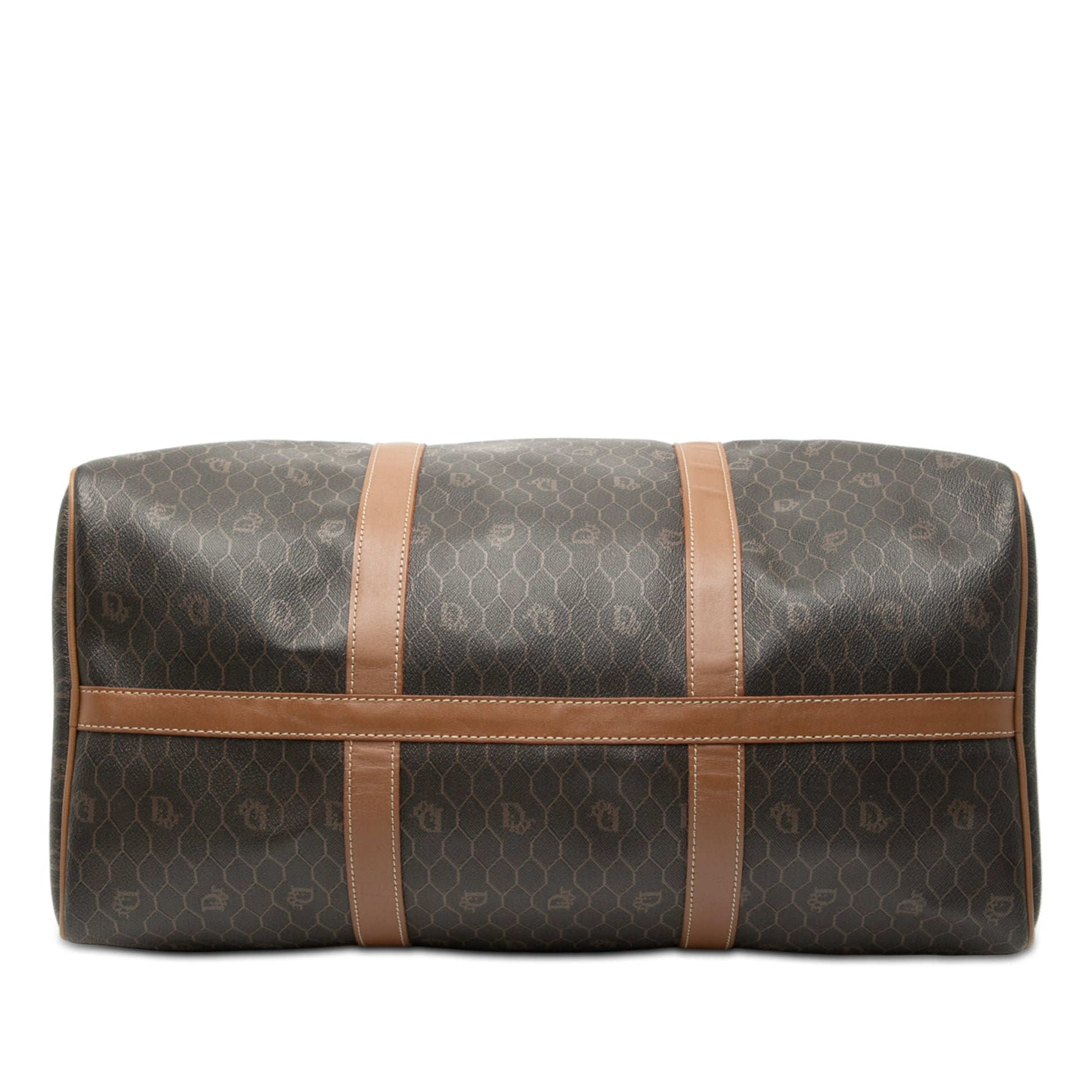 Black Dior Honeycomb Coated Canvas Travel Bag