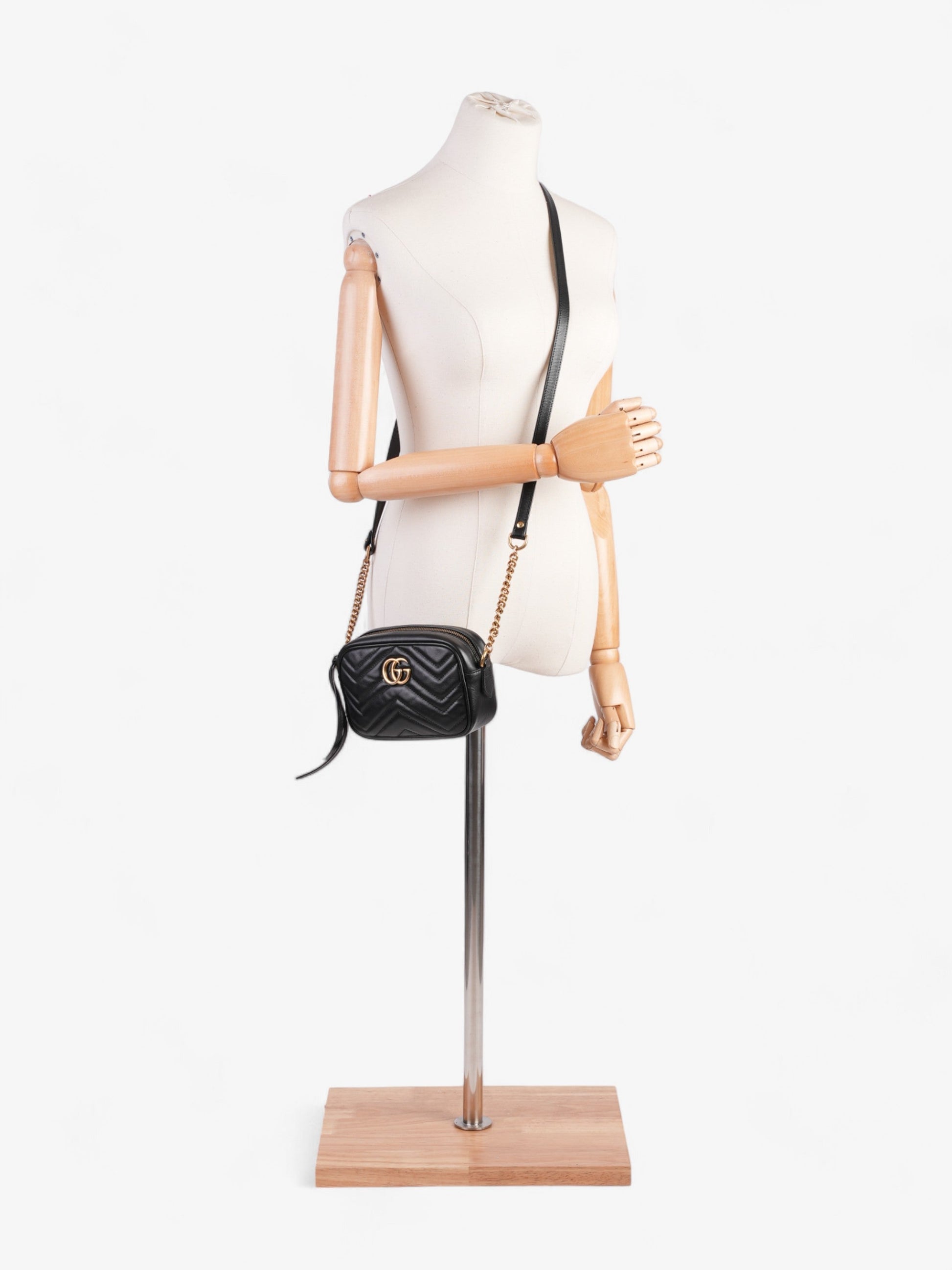 Gucci GG Marmont Bag Black Matelasse Leather Mini