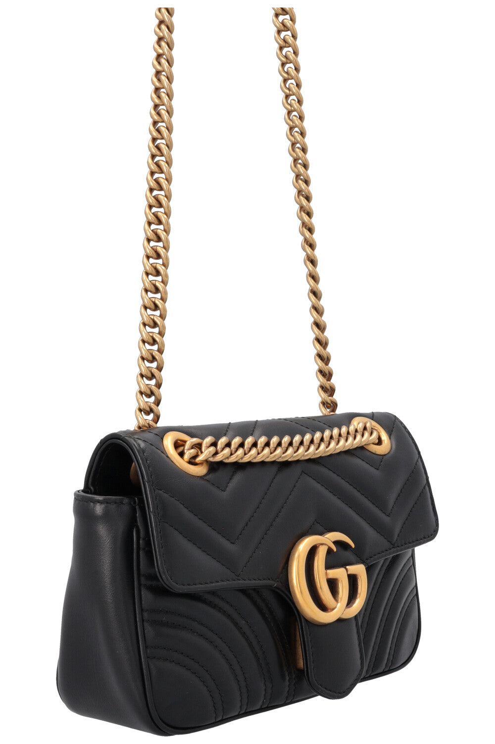 GUCCI Small Marmont Bag Leather Black
