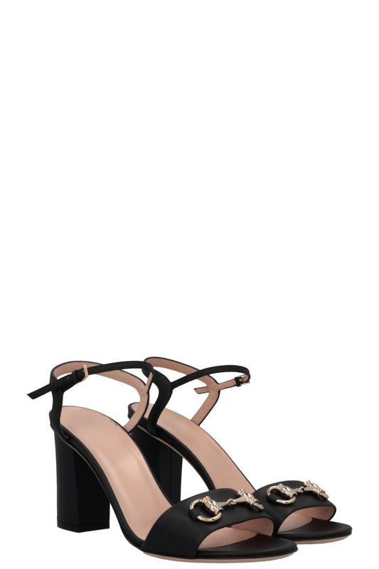 GUCCI Horsebit Sandal Heels Black