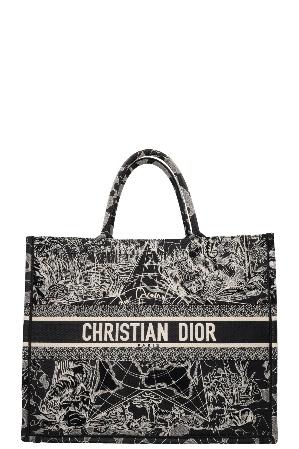 CHRISTIAN DIOR Around The World Large Book Tote Bag