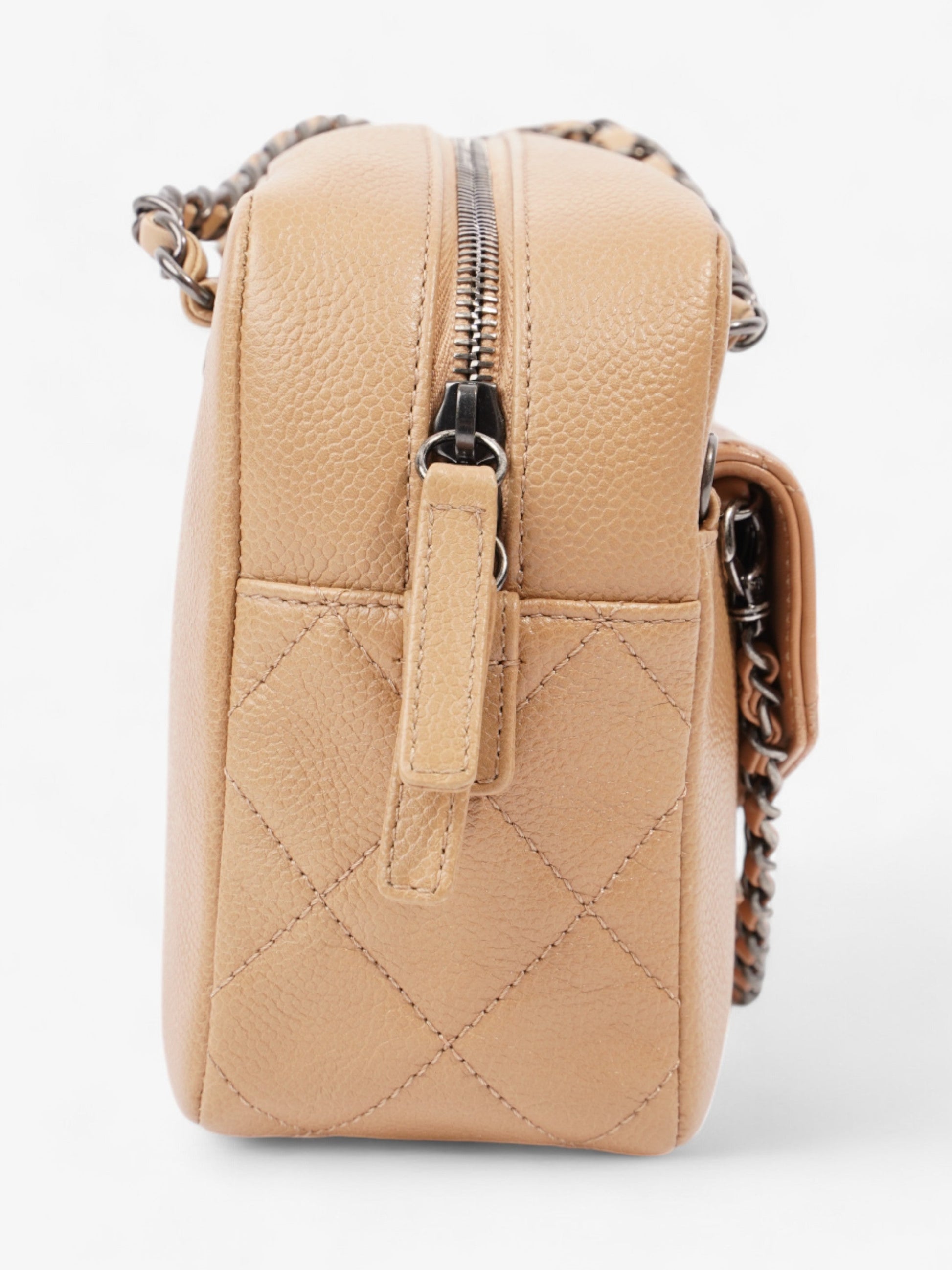 Chanel Coco Break Camera Bag Beige Caviar Leather