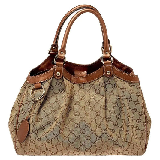 GUCCI GG MONOGRAM MEDIUM SUKEY TOTE BAG