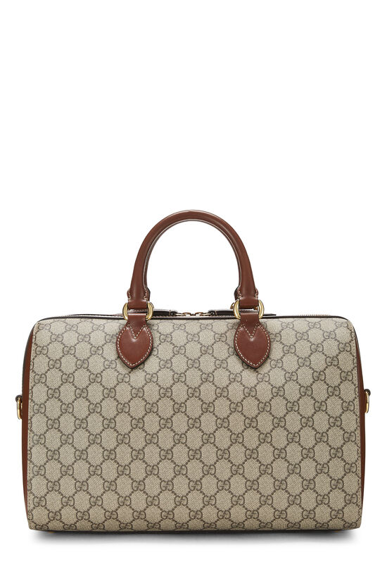 GUCCI GG SUPREME CANVAS BOSTON HANDBAG