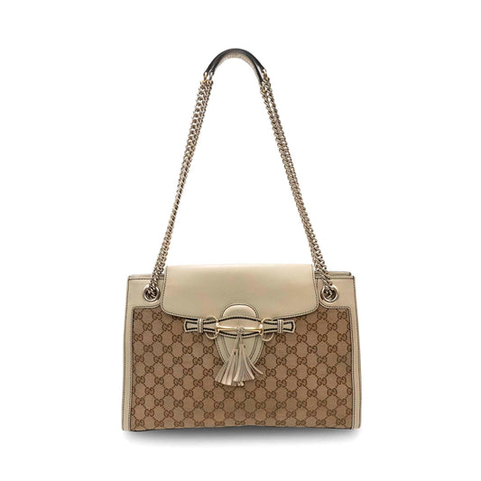Gucci Monogram Chain Leather Shoulder Bag