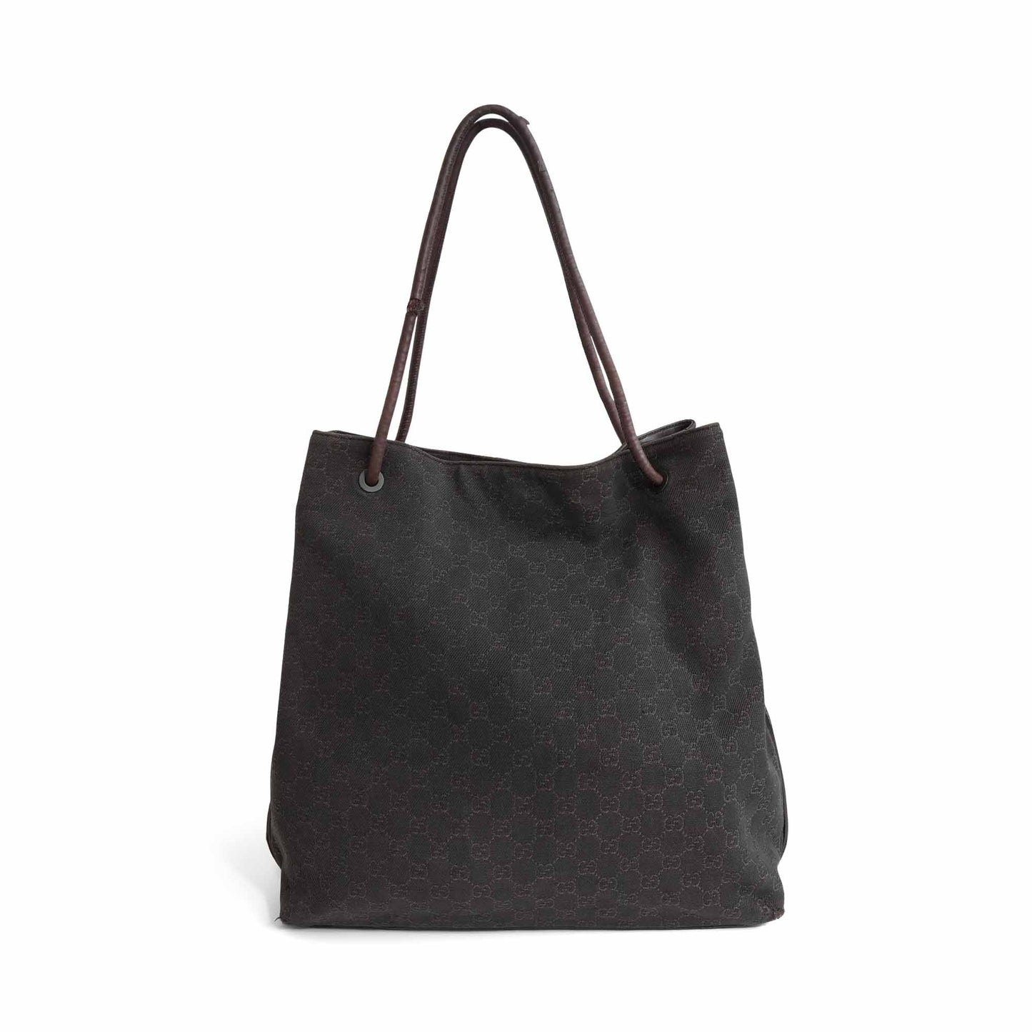 Gucci Monogram Leather Canvas Tote
