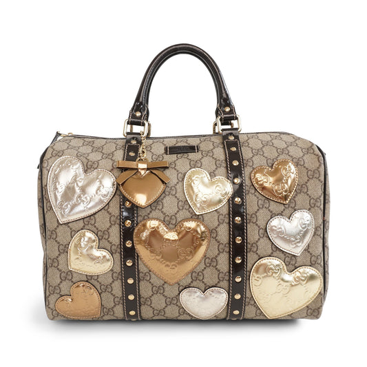 Gucci Monogram Leather Canvas Handbag