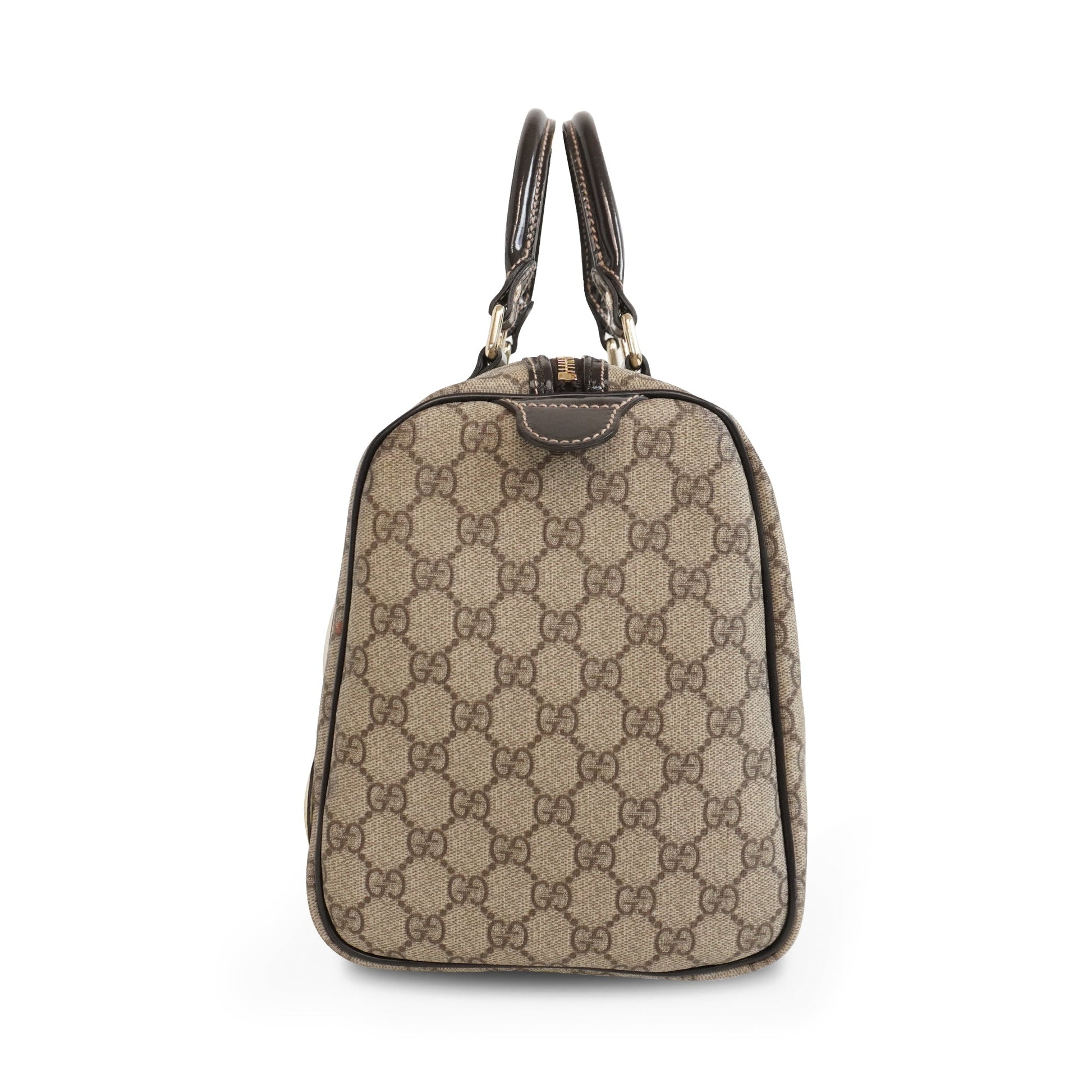 Gucci Monogram Leather Canvas Handbag