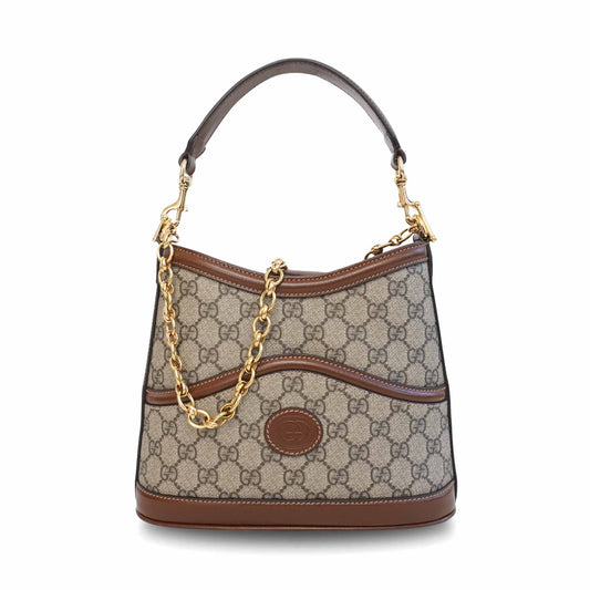 Gucci Monogram Chain Leather Shoulder Bag
