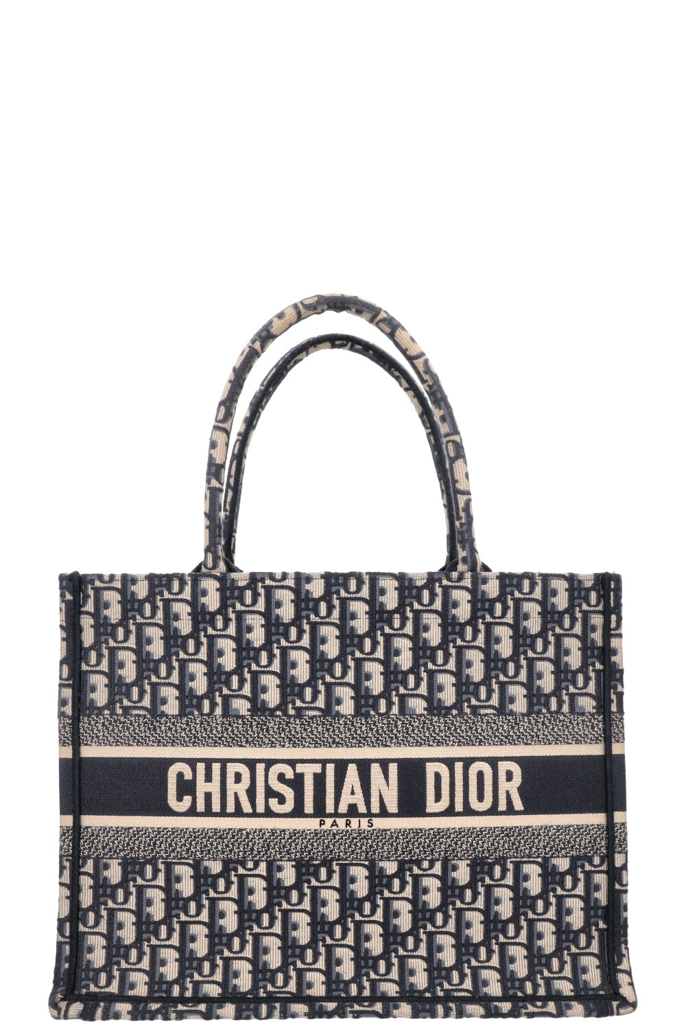 CHRISTIAN DIOR Medium Book Tote Oblique Blue