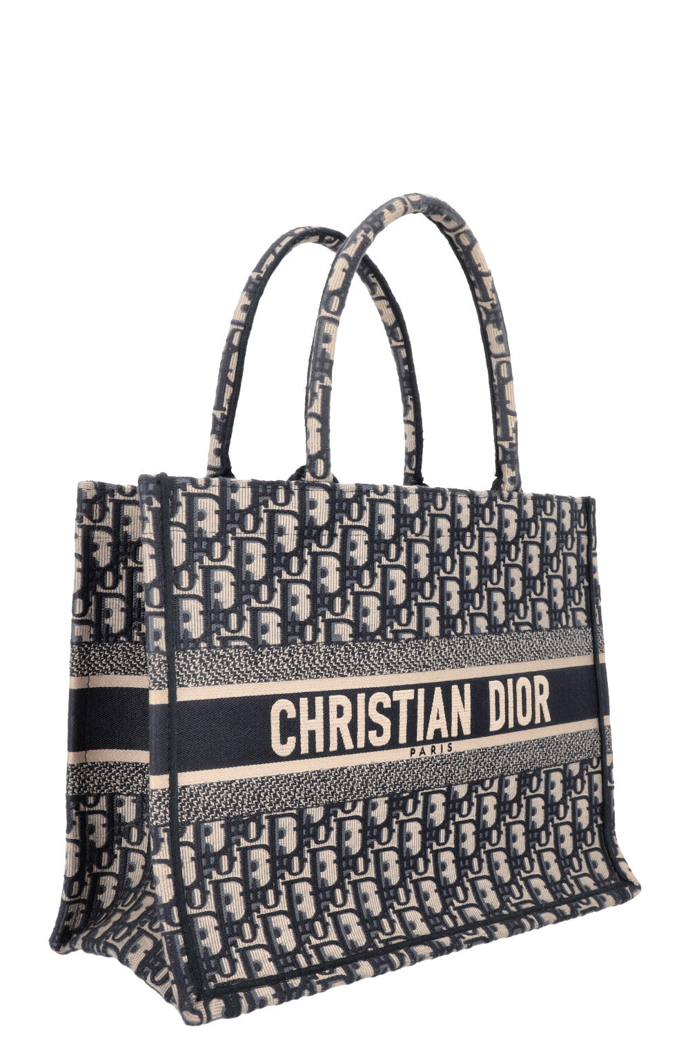 CHRISTIAN DIOR Medium Book Tote Oblique Blue