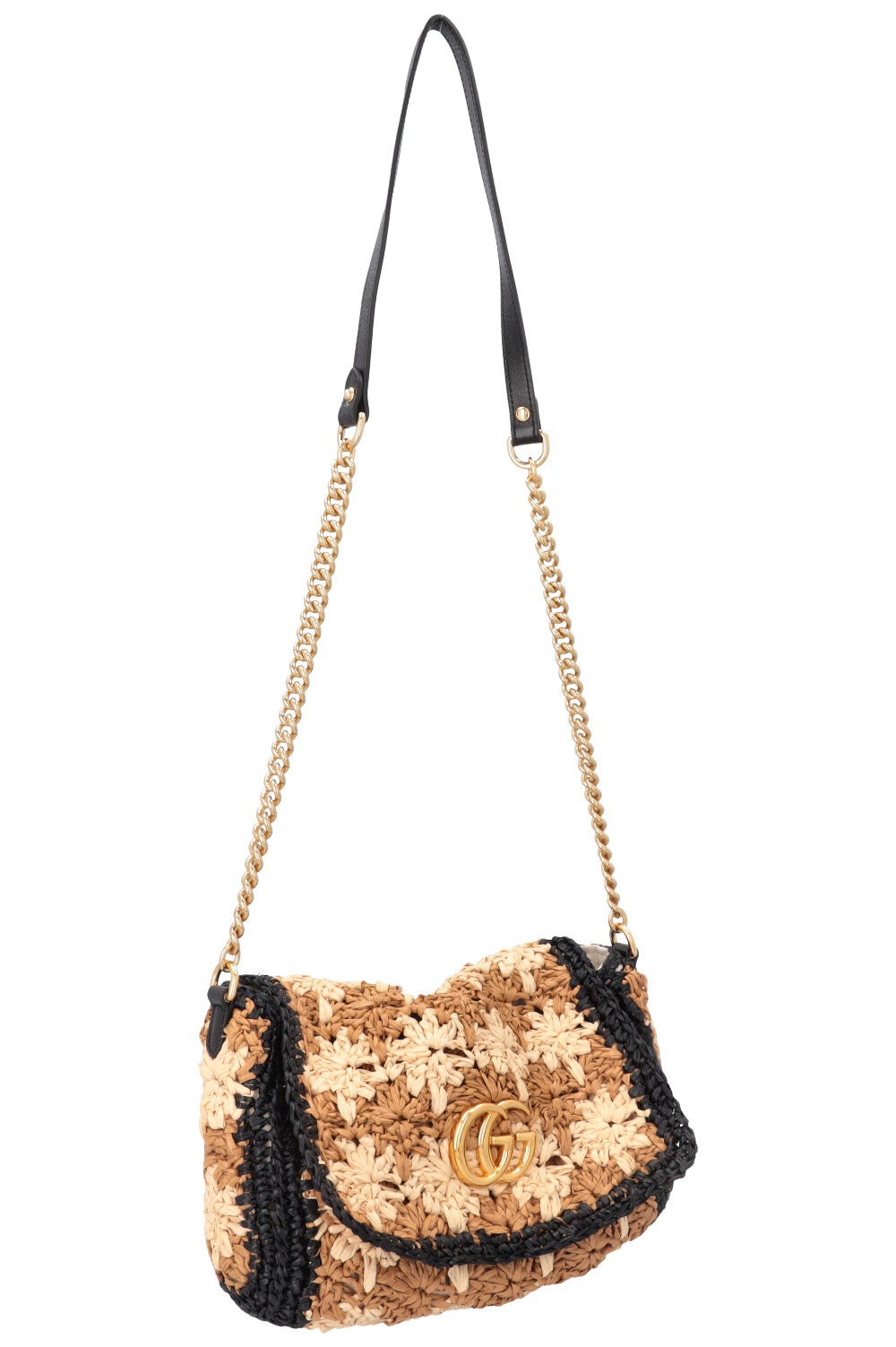 GUCCI Marmont Bag Raffia Beige