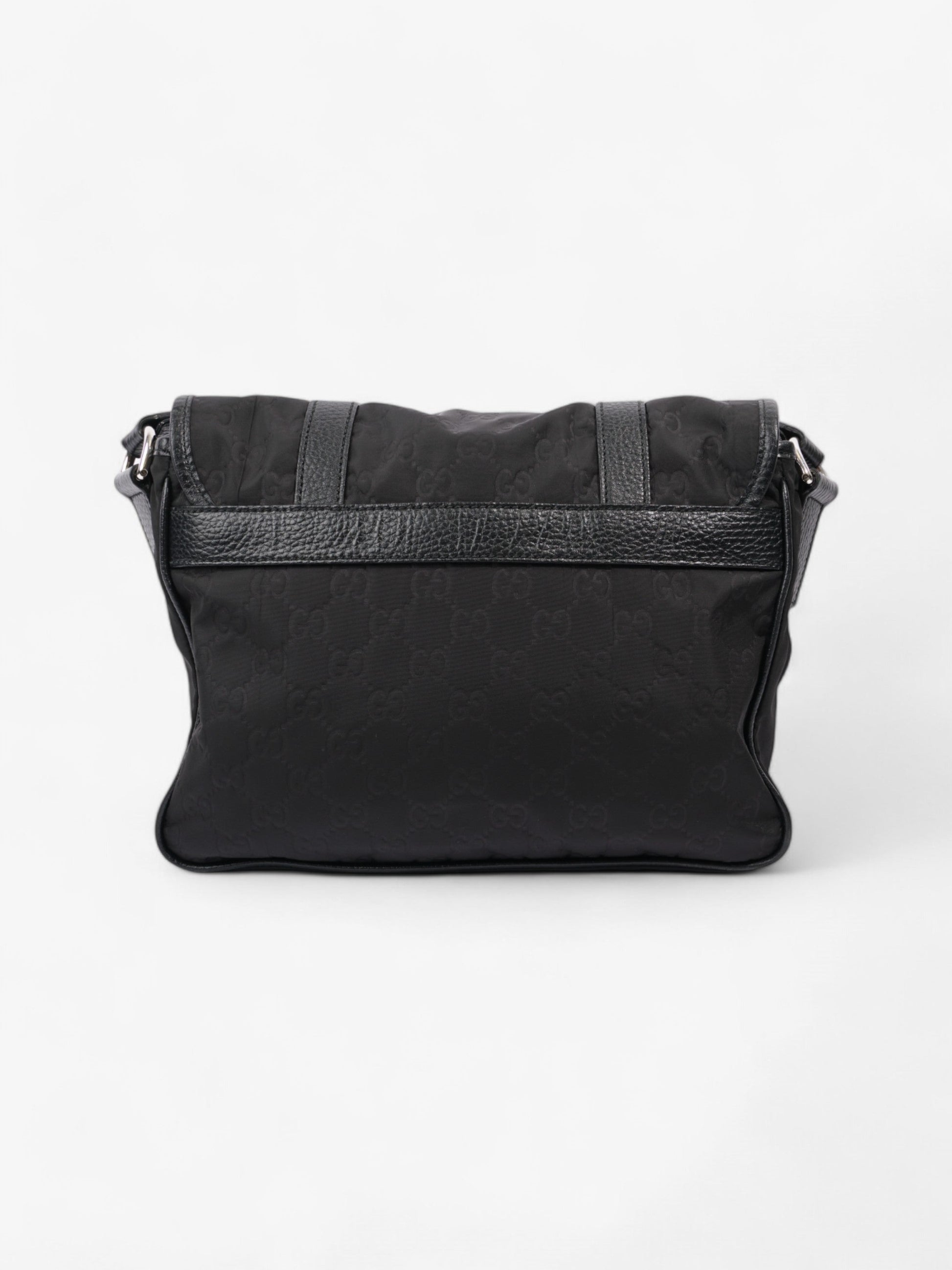 Gucci Monogram Messenger Bag Black Nylon
