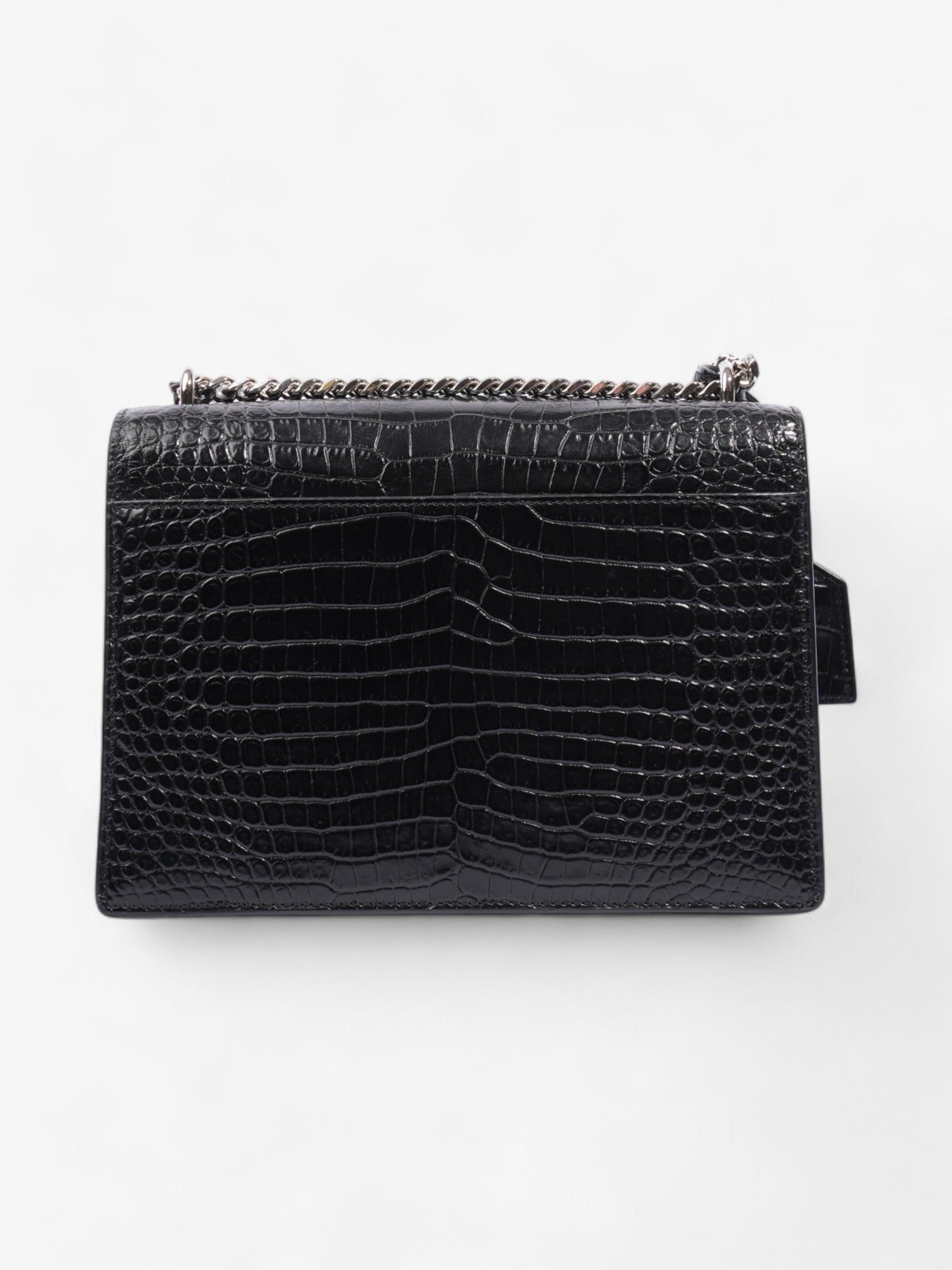 Saint Laurent Sunset Black Embossed Leather Medium
