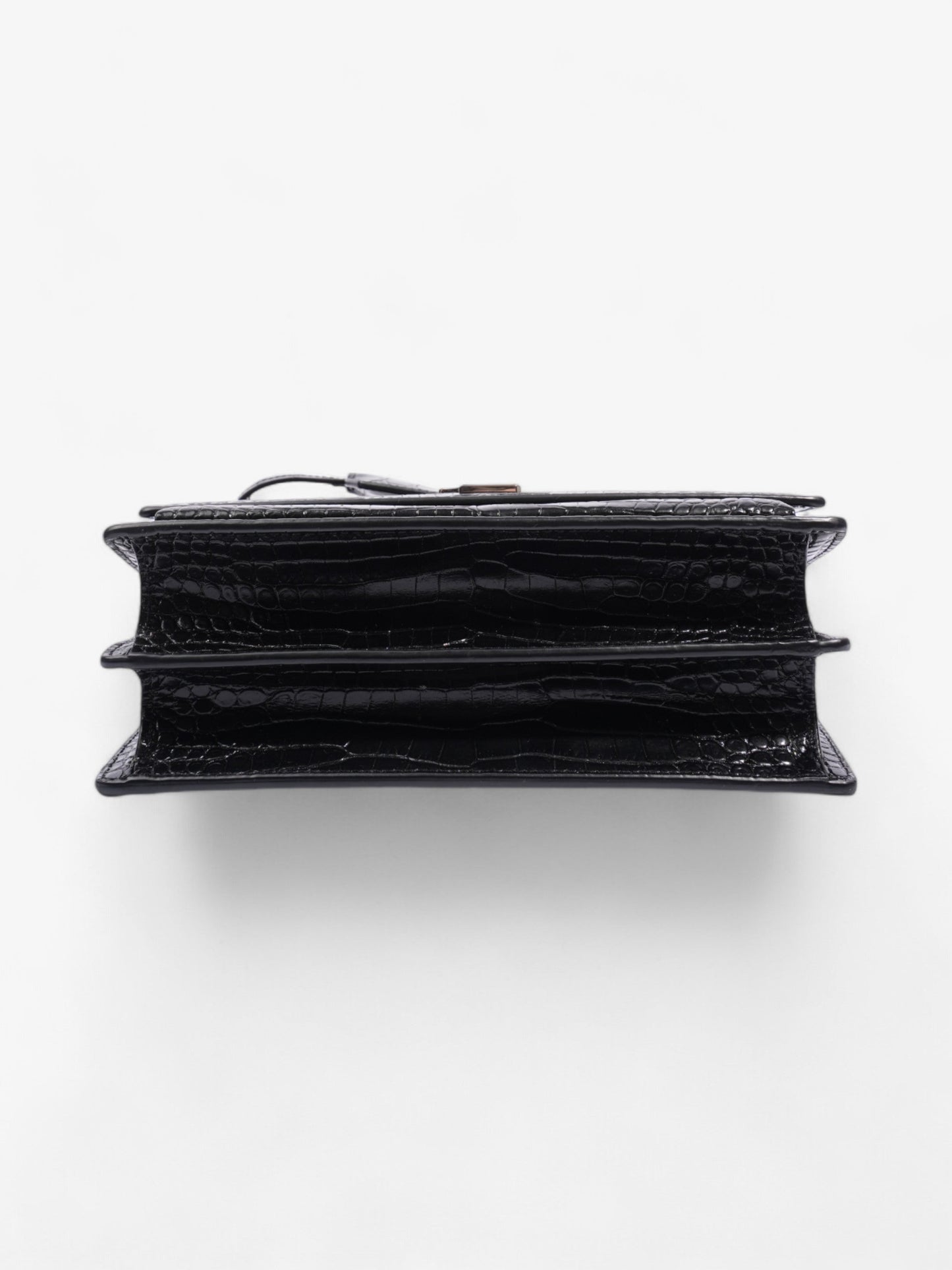 Saint Laurent Sunset Black Embossed Leather Medium