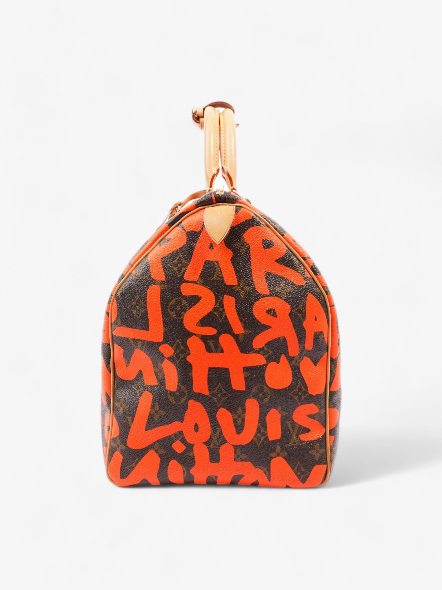  Louis Vuitton Keepall Graffiti 50 Monogram / Orange Coated Canvas