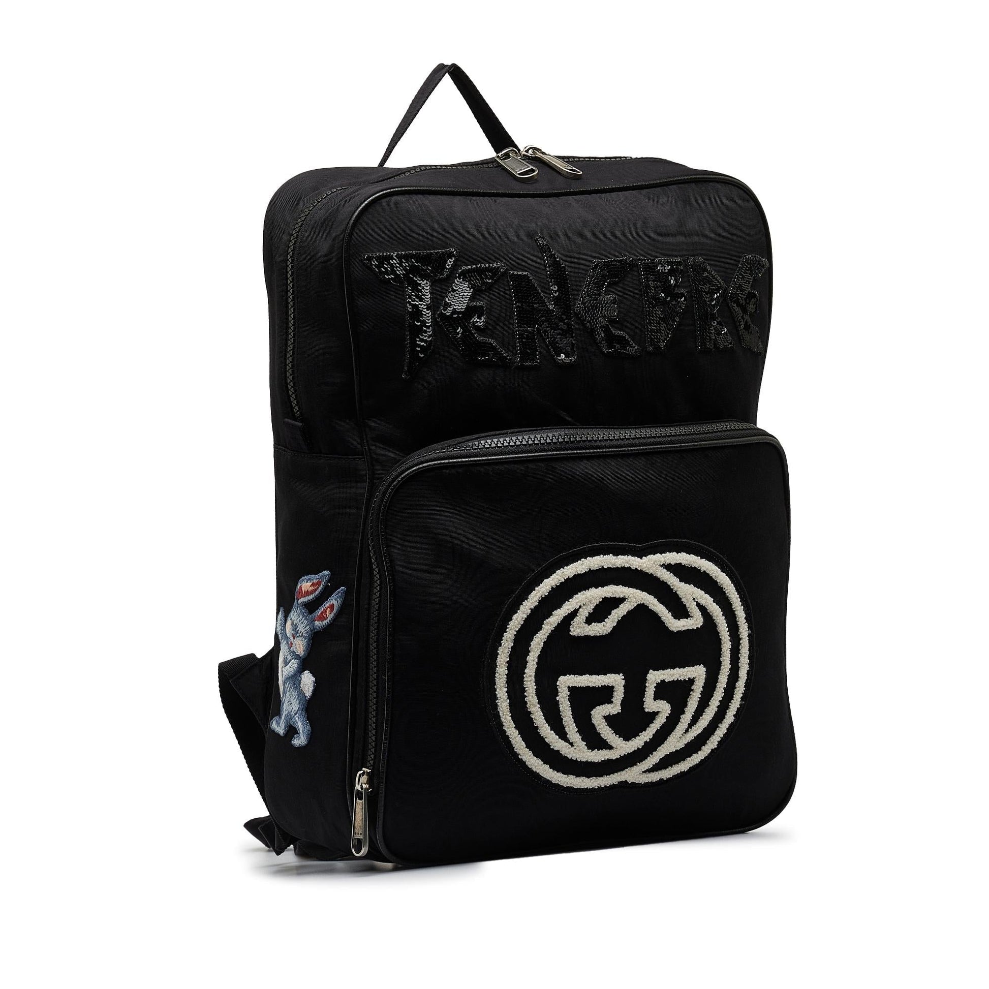 Gucci 80's Patch Tenebre GG Nylon Backpack (SHG-fOclzO)
