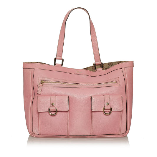 Gucci Abbey Iris Leather Tote Bag (SHG-37220)