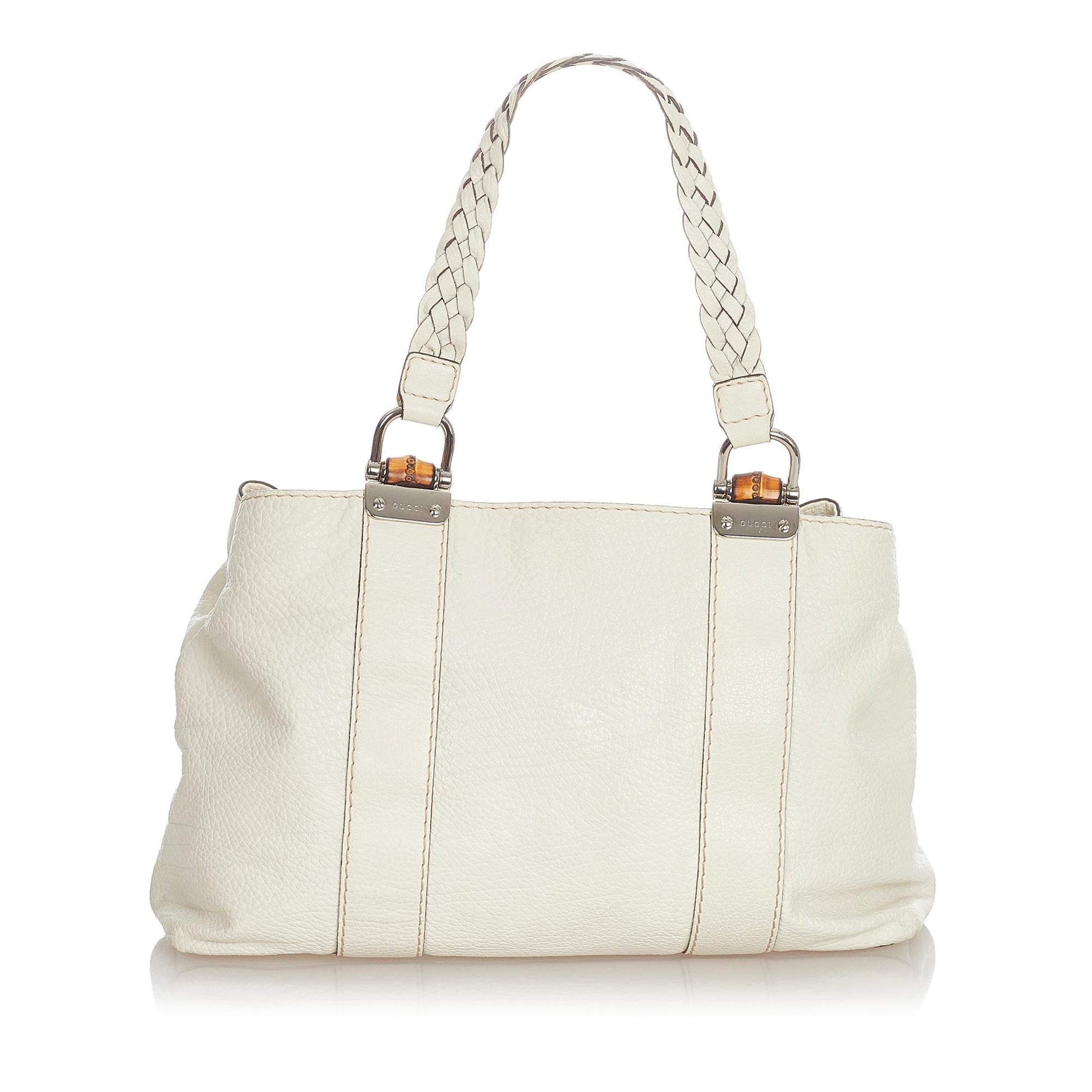 Gucci Bamboo Bar Leather Tote Bag (SHG-33881)