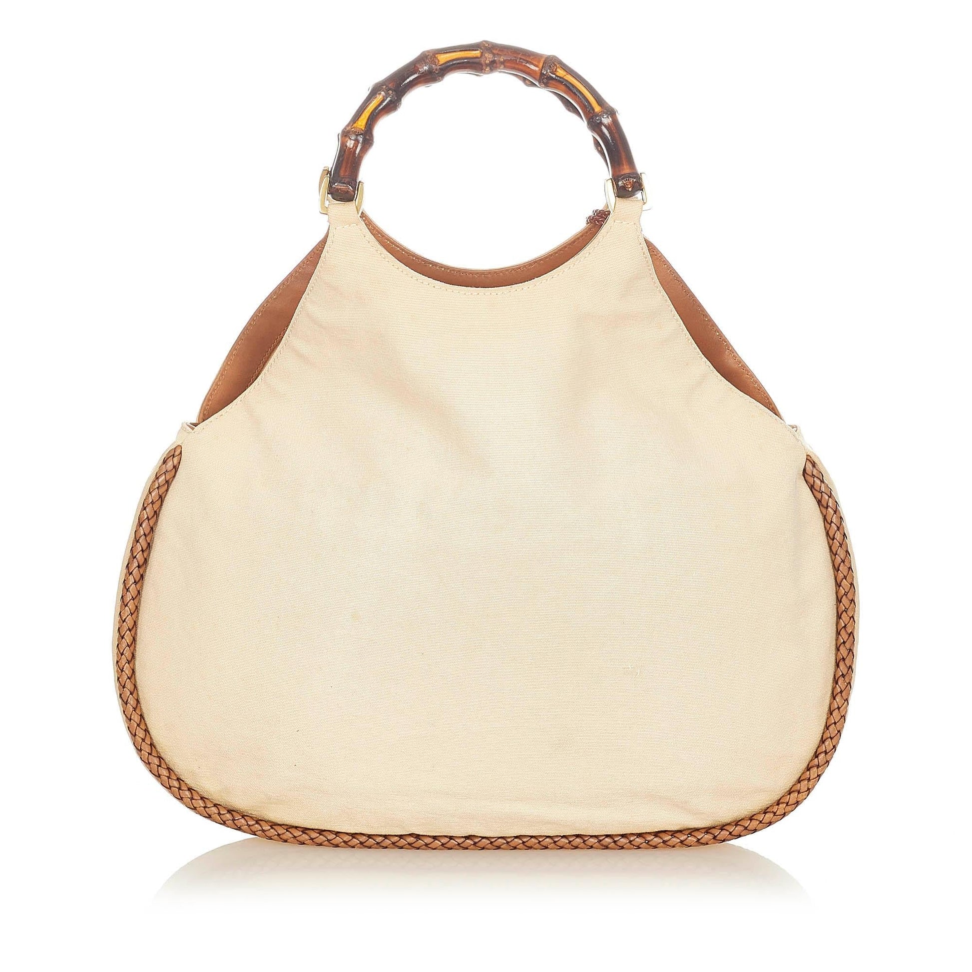 Gucci Bamboo Canvas Handbag (SHG-20998)