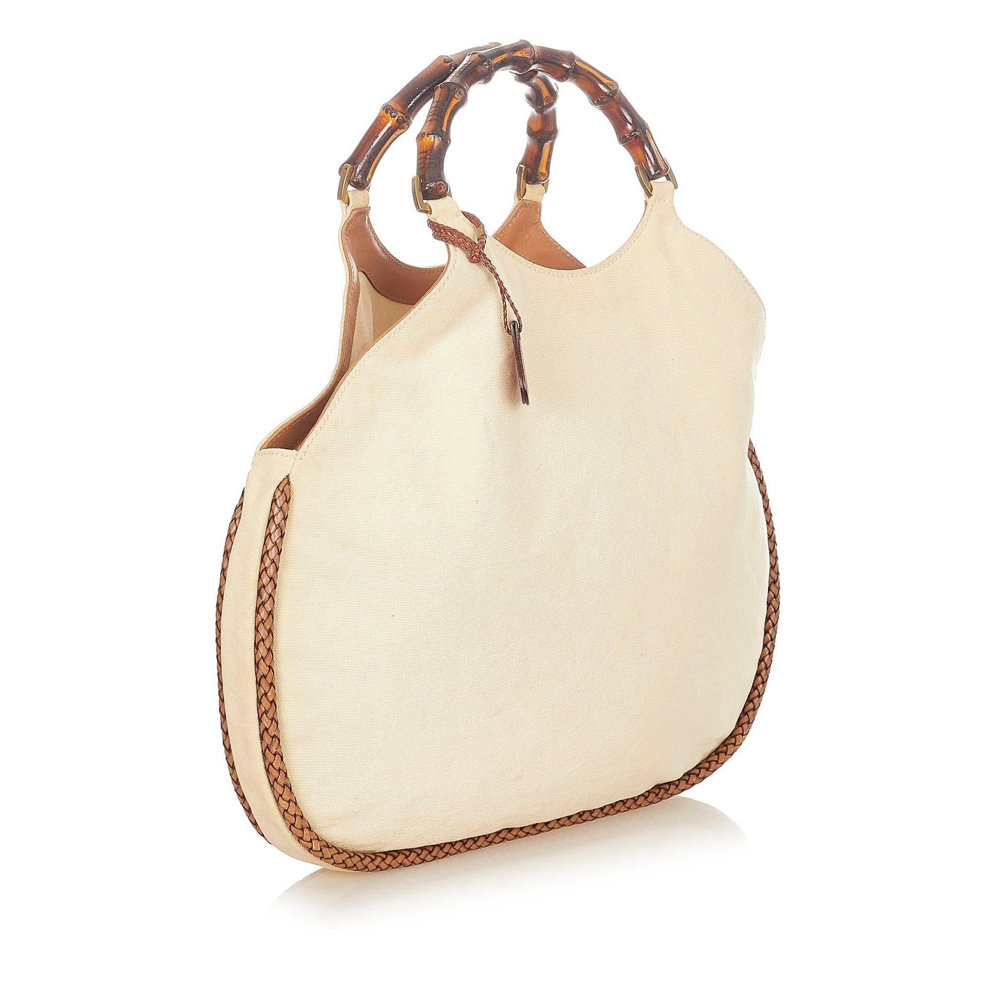Gucci Bamboo Canvas Handbag (SHG-20998)