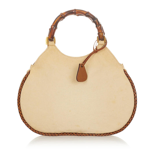 Gucci Bamboo Canvas Handbag (SHG-25145)