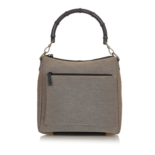 Gucci Bamboo Canvas Handbag (SHG-fCN2xU)