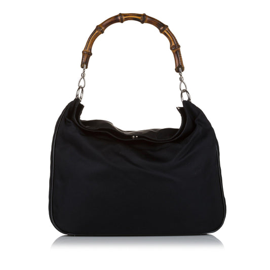 Gucci Bamboo Canvas Satchel (SHG-34897)