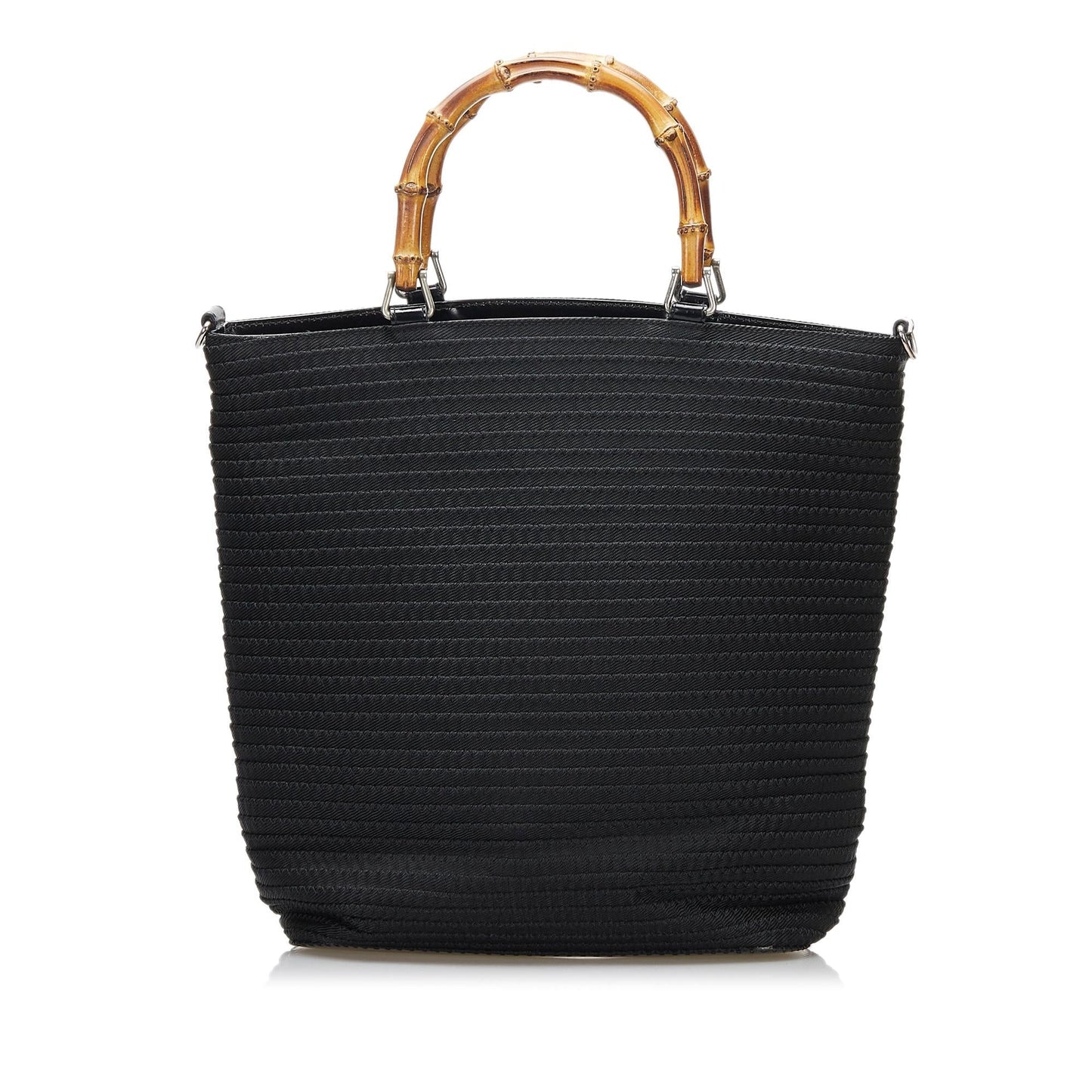 Gucci Bamboo Canvas Satchel (SHG-36575)