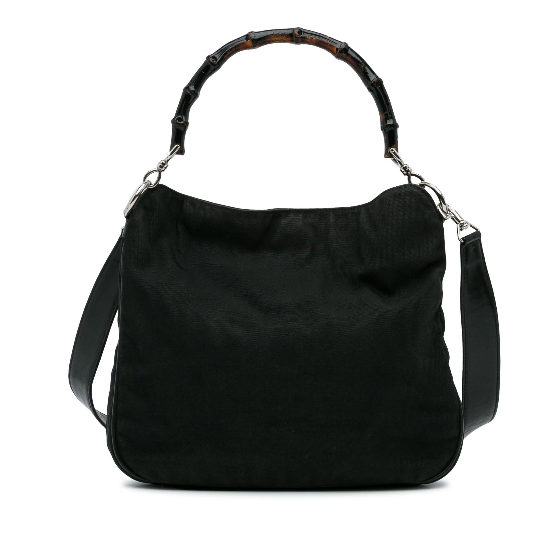 Gucci Bamboo Canvas Satchel (SHG-vwizBa)